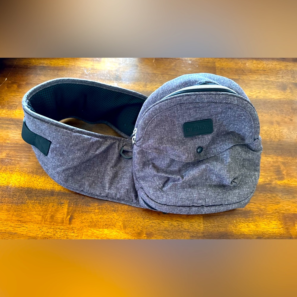 TushBaby Hip Carrier, gray, like new
